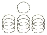 Key Systems Tamper Proof Key Ring 2 Dia. (5cm) 10 Pack, Silver - 270