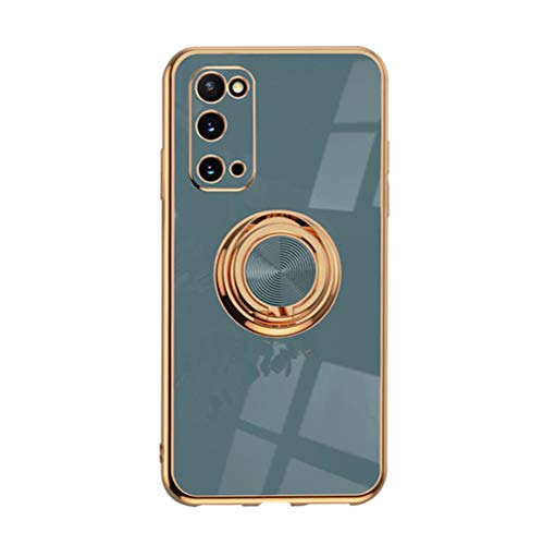 VooDirop Capa para telemóvel compatível com Samsung Galaxy A72 5G, capa de silicone TPU ultrafina com anel de 360 graus, suporte para os dedos, suporte magnético para carro, resistente a