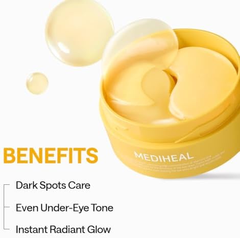 MEDIHEAL Collagen Vita Eye Patches - Korean Under Eye Patches for Dark Circles and Puffy Eyes, Cooling Eye Mask with Vitamin, Firming Hydrating Brightening Non-Irritating, 60 Count — view 2