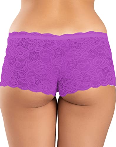 Image of FIMS - Fashion is my style Cotton Lycra Net Boy Short Panty for Womens, Mid Rise, Satin, Hipster Panties, Daily Use, Back and Front Coverage, Brief, See Main Image to Check How Many Panty You Will Get