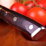 Nóż Santoku, profesjonalny nóż kuchenny, nóż uniwersalny, 18 cm, nóż uniwersalny, ostre ostrze z niemieckiej stali nierdzewnej 1.4116, dla kucharzy