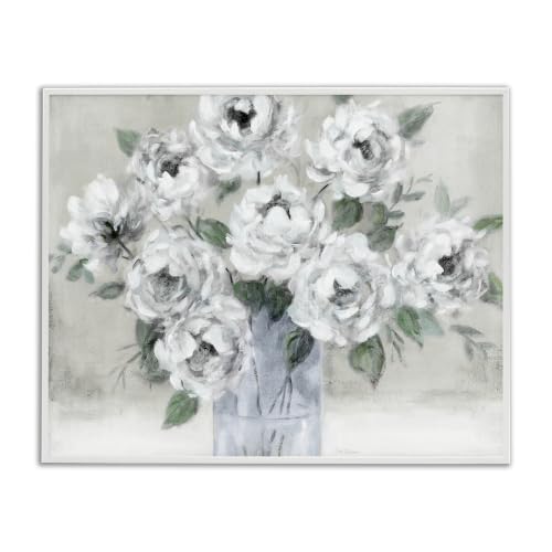 Traditional White Flower Bouquet, 11 x 14 Inch Framed Giclée Print
