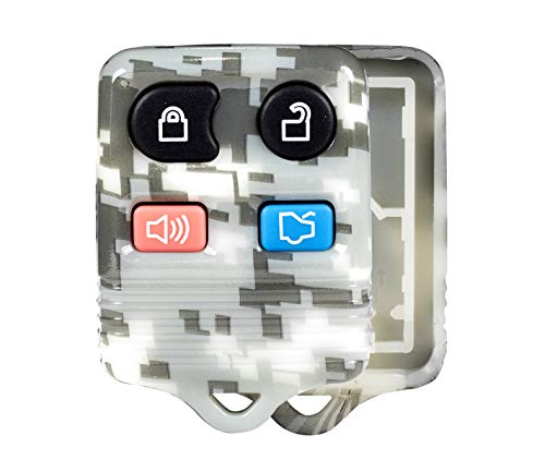 1x Camouflage New 4 Button Remote Car Key Fob Shell / CASE Compatible with Mustang Escape Expedition Explorer Focus Fusion Taurus Escort Lincoln Navigator Town (No Electronics or Chip Inside)