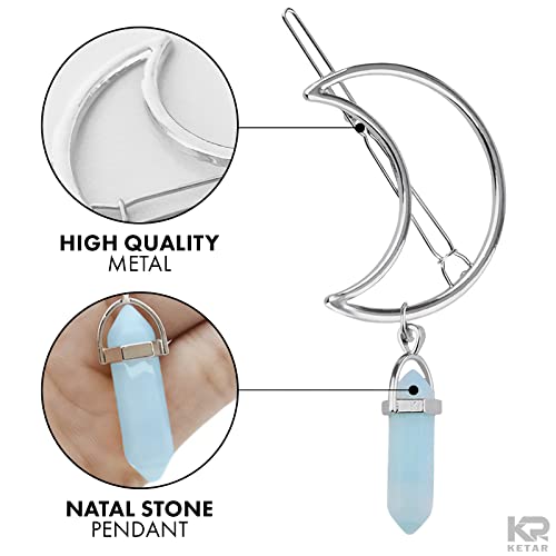 Ketar H315 Silver Half Moon Hair Clips thumb #3