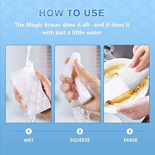 Magic Eraser Sponge, Squish 18 Pack Magic Cleaning Pads For Walls Oven, Kitchen, And Shoe Cleaner, Magic Erasers With Melamine Foam, Universal Cleaner #TOP6