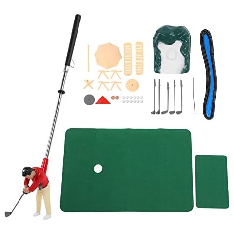 Pecoda Mini Golf Game, Golfing Man Indoor Golf Game, Indoor Mini Golf Game Set with A Little Guy Attached to Golf Club New for Indoor Outdoor (Red) Cover