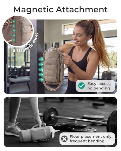 Image of BAGSMART Magnetic Water Bottle Holder with Strap, Gym Accessories for Women