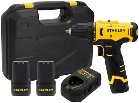 STANLEY Parafusadeira e Furadeira de Impacto à Bateria, com 2 Bat...