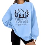 A Thrill Of Hope The Weary World Rejoices, camisa A Thrill Of Hope, sudaderas cristianas para mujer, azul celeste, 3XL