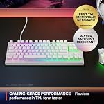 SteelSeries Apex 3 TKL White RGB Gaming Keyboard — Tenkeyless Compact Form Factor — 8-Zone RGB Illumination — Water and Dust Resistant — Whisper-Quiet Gaming Switch