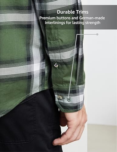 Image of Symbol Premium Men Stylish Checkered Casual Shirt - Regular Fit | Full Sleeve | Pure Cotton | Smart Casual Wear (Available in Plus Size)