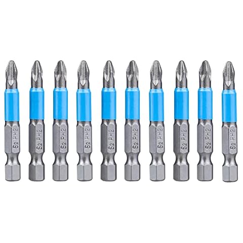 Gasea 10pcs Magnetic PH2 Screwdriver Bits Set Cover