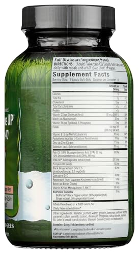 Irwin Naturals Energy \'&\' Endurance Testosterone Up Men Over 40 60 Sgels