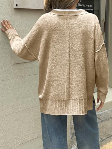 Cicy Bell Women's Oversized Sweater Crewneck Long Sleeve Knit Pullover — view 5