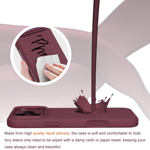 Image of for iPhone Case /iPhone Case, Premium Silicone Case with [Soft Anti-Scratch Microfiber Lining] Shockproof Protective Phone Case iPhone (Cherry Purple, 17 PRO MAX)