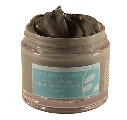 Alaska Glacial Facial Purifying Mineral Mud Anti-Aging Mask With Pure Organic Nutrient Rich Glacial Clay For All Skin Types - Original Unscented - 3.5Oz #TOP1