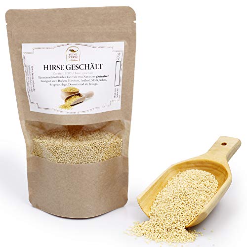 Hirse geschält | glutenfrei | Backzutaten | Brotgewürz | Premium Gewürz naturbelassen zum Backen und als Snack | ...