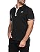 HOTOUCH Mens Casual Short Sleeve Polo T-Shirt Lightweight Slim Fit Polo Shirt (Black XXL)