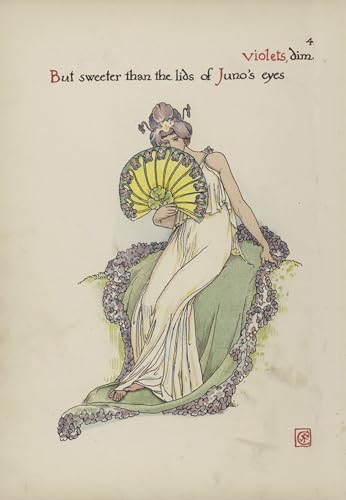 Affiches d'Art Fleurs du jardin de Shakespeare Walter Crane 60x90cm