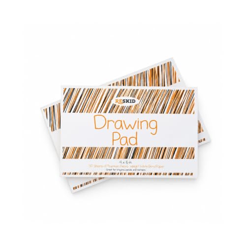 Reskid 4x6 Drawing Paper Pads, 50 Sheets Each, 10 Pack