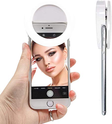 Limostudio 36 Led Selfie Clip-On Ring Light, 3 Level Brightness-Adjustable Led Light, Rechargeable, For Iphone Ipad Android Smart Phone, Laptop, Photography, Camera Video Photo Studio, White, Agg2064 #TOP3