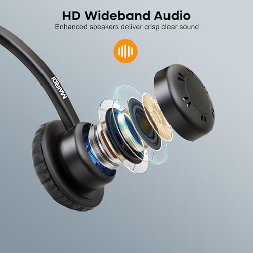 MAIRDI USB Headset with Microphone for PC, Computer Headset with Mic Noise Canceling for Laptop Teams Zoom Skype Jabber Voip Telephone Office Call Center, Dragon Nuance Speech Dictation Headphone