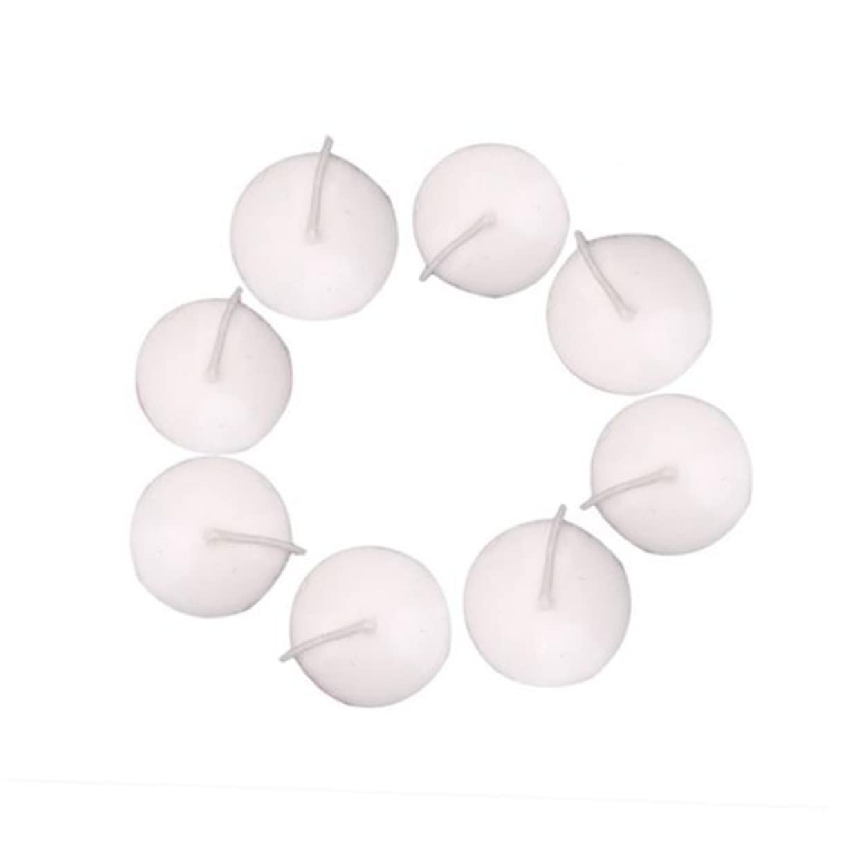 Garneck 10pcs Small Floating Candles 3.5cm Diameter Unscented for Wedding Decor New Year Christmas Long Burn Time