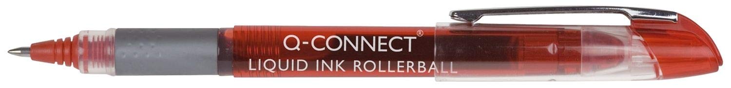 Q-Connect Rollerball Pen Liquid Ink 0.5 mm Line KF50141 - Red