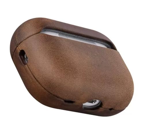 Capa em Couro Legítimo para AirPods Pro 2 (2ª Geração) – Estojo de Proteção Premium | Couro Caramelo | case, estojo, protetor, capa couro