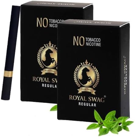 Royal Swag Ayurvedic Herbal Cigarettes 100% Tobacco Free 100% Nicotine Free Cigarettes Regular Flavour (Pack of 20)