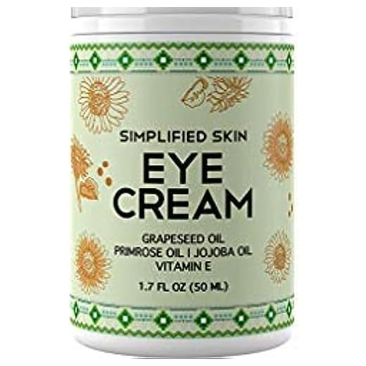Simplified Skin Nourishing Eye Cream for Dark Circles, Fine Lines, Sagginess & Puffiness. Best Under & Around Eyes Moisturizing Treatment with Organic Jojoba oil, Vitamin E & Witch Hazel 1.7 oz