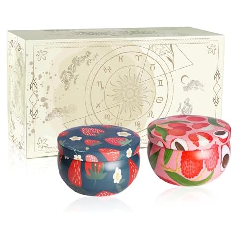 2Pack Scented Candle-2.2oz Aromatherapy Candles,Long Lasting Burn-Strawberry and Litchi Scented Candle Gifts for Man,Women,Soy Wax Candle Prefect for Home Decor, Stress Relief Cover