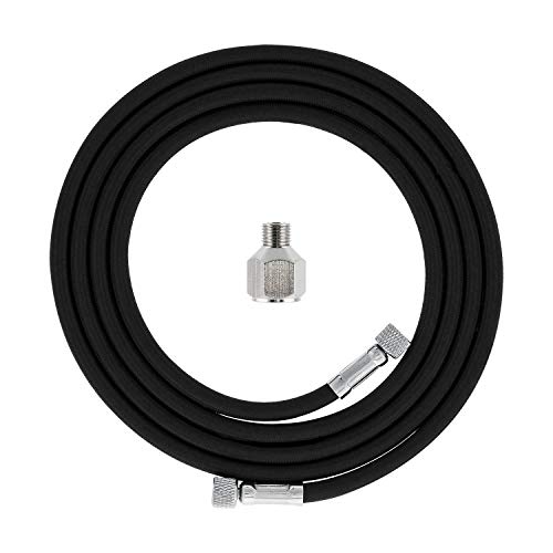 Master Airbrush Premium-Quality 10-Ft Braided Airbrush Air Hose 1/8" Ends with 1/4" Hose Adaptor by Master Airbrush - Used condition - US$6.02