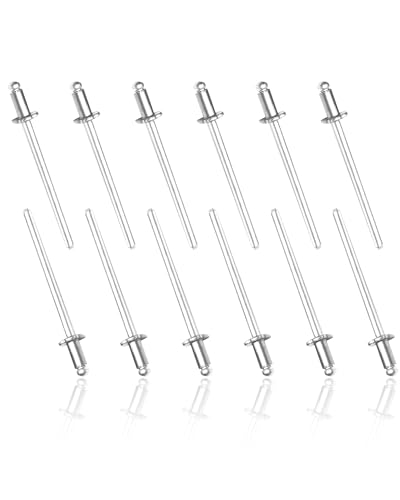 SUKOHYB 12 Pcs Silver Stainless Steel Rosette Rivets | VIN Tag Rivets Replacement for GM Ford Chrysler AMC | Door Dash Cowl Trim Tag Fasteners
