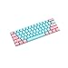 NPKC 61 87 104 Keys Miami Thick PBT OEM Profile Keycap for MX Switches GH60 Tenkeyless Mechanical Gaming Keyboard (61 Top Print) (Only Keycap)
