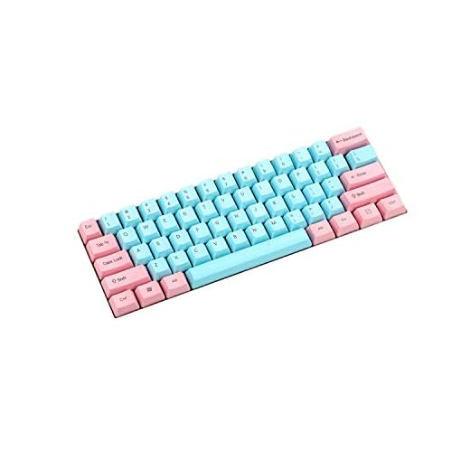 NPKC 61 87 104 Keys Miami Thick PBT OEM Profile Keycap for MX Switches GH60 Tenkeyless Mechanical Gaming Keyboard (Only Keycap) (61 Top Print)