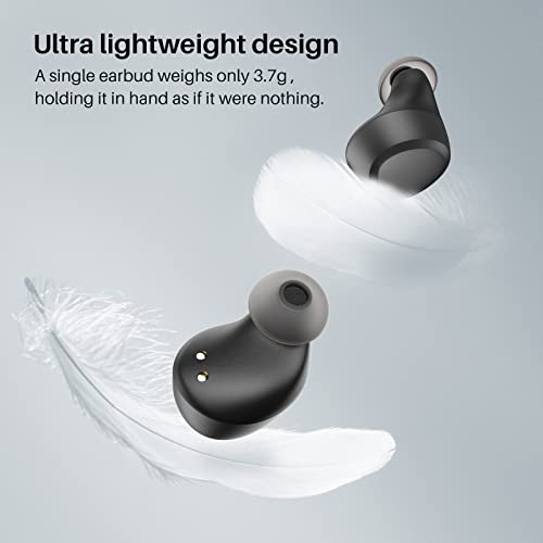 Tozo A1 Mini Wireless Earbuds Bluetooth 5.3 In Ear Light-Weight Headphones Built-In Microphone, Ipx5 Waterproof, Immersive Premium Sound Long Distance Connection Headset With Charging Case, Black #TOP2