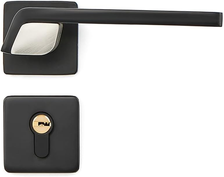 Indoor Silent Magnetic Locks Bedroom Door Anti-Theft Split Wooden Handle