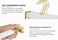 Amber Home 10 Stück 36cm Kleiderbügel aus Holz für Hose, Weiß – Ansicht 3