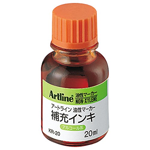 シャチハタ 油性マーカー 補充インキ 橙色 KR-20