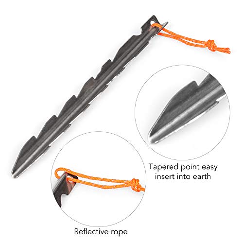 DECDEAL 4 PCS de Aço Inoxidável Barraca de Acampamento Peg Estacas de Acampamento Barraca de Acampam