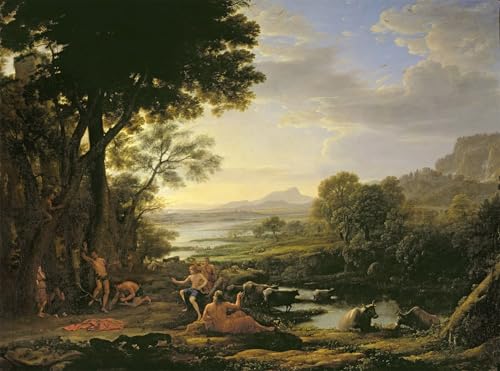 Lienzo de la pintura de Claude Lorrain de 60x90cm para eliminar la timidez de tus paredes