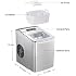 OKADA Countertop Portable Ice Maker Machine - 9 Ice Cubes Ready in 6 Mins - Makes 26 lbs Ice in 24 hrs - Electric Ice Making Machine with Removable Basket and Ice Scoop (Sliver)