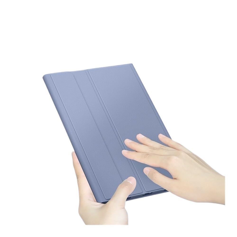 JiuRui Tablettes Accessoires, Clavier Tactile détachable avec Touches Rondes, étui de Protection à Rabat en Cuir Compatible avec Samsung Galaxy Tab A9+ Plus (11 Pouces)(Rose)