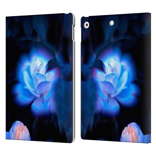 Étui portefeuille iPad 10.2 Haroulita Bleu Scintillant Floral