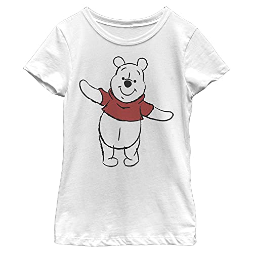 Disney Winnie The Pooh Basic Sketch Pooh Girl's Solid Crew Tee