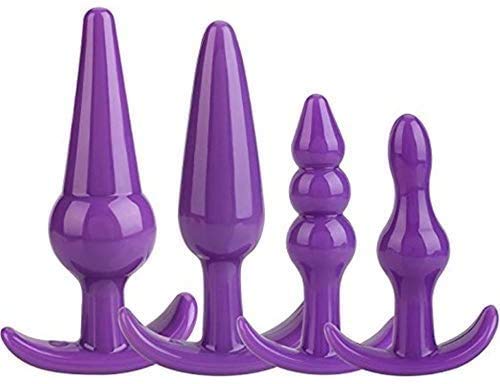 4Pcs/Set Silicone Kit d'entraînement en silicone médical souple pour débutants Anal Pugs pour femmes et hommes Cover