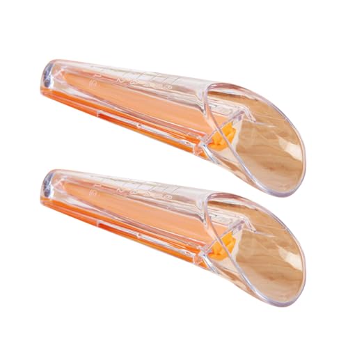 CLISPEED Misurino per Lievito Secco in Plastica Trasparente con Scala Graduata e Clip di Tenuta Set 2 Pezzi Bilancia per Lievito Smontabile Utensile da Cucina per Casa e Ristorante