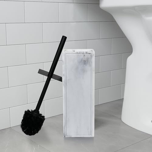 Image of Toilet Brush and Holder Set for Bathroom, Stylish and Durable Cleaning Tool with Modern Design, Compact for Efficient Cleaning