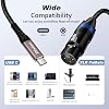 Cable XLR a USB C, micrófono XLR hembra a USB tipo C compatible con smartphone, laptop o tablet con puerto USB tipo C para grabación de audio, karaoke, podcast en vivo - 3.3 pies 4